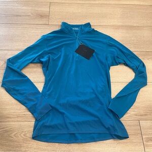 NWT Arc’teryx Phase SL Zip Neck Long Sleeve Men’s Baselayer Shirt Riptide Size S